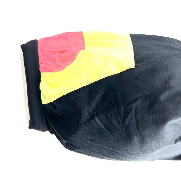 LSpace Black Contrast Geo Twist Bandeau Bikini Top D Cup Colorblock Y2K - Picture 3 of 5